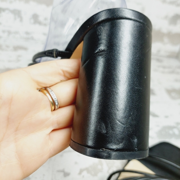 New Nine West Womens Getcha 3 Faux Leather Slip On Heels C67 - Picture 8 of 12